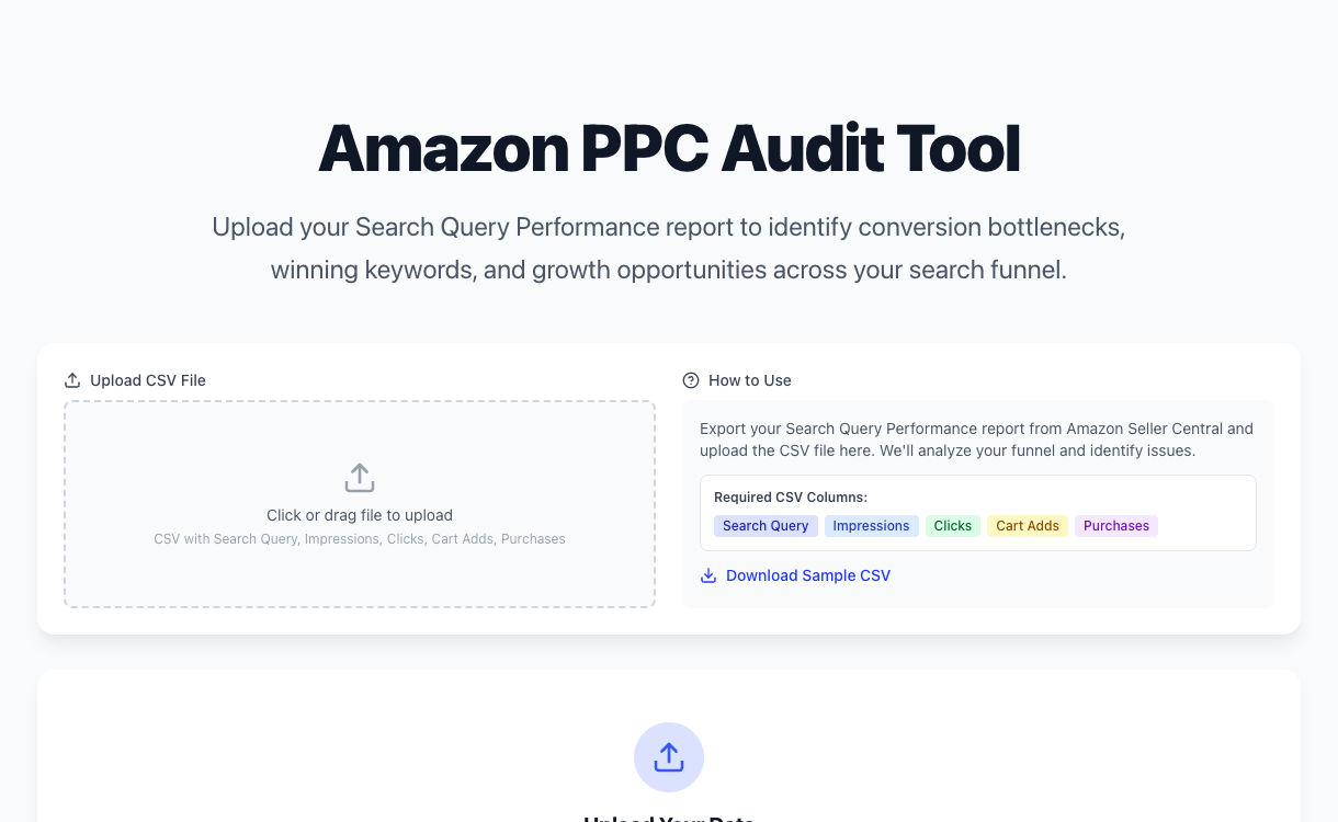 Amazon PPC Audit Tool