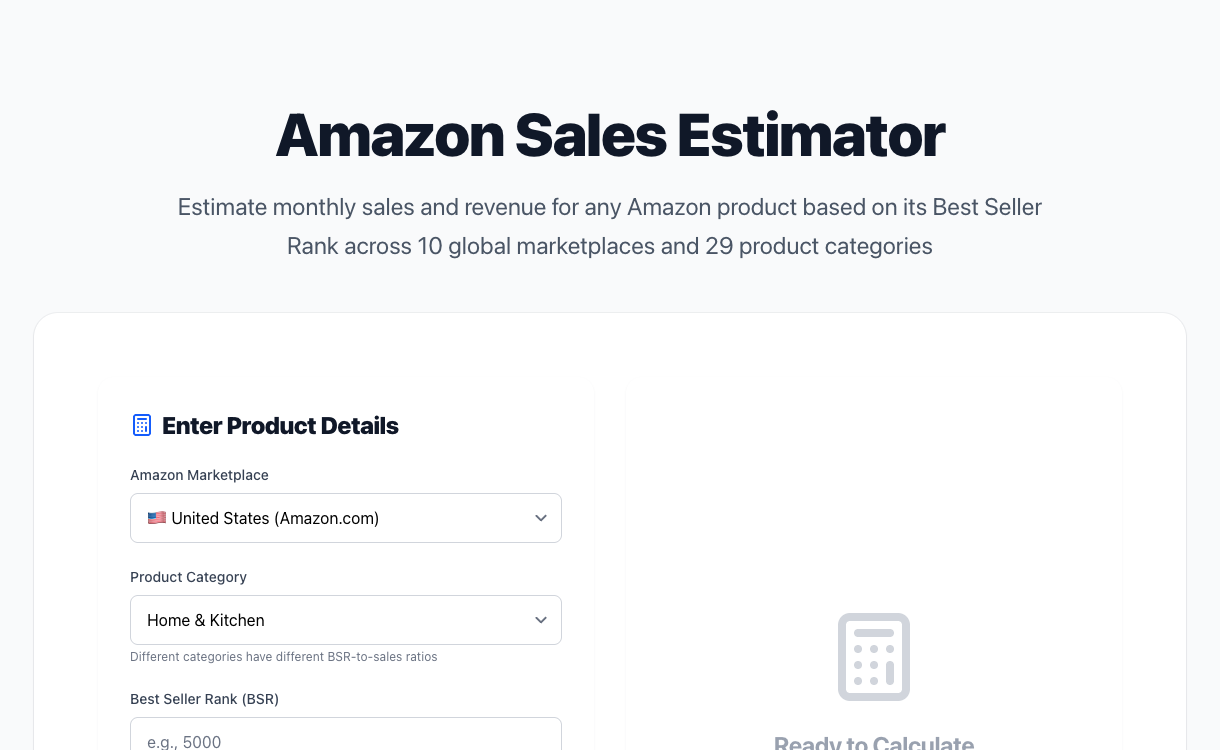 Amazon Sales Estimator