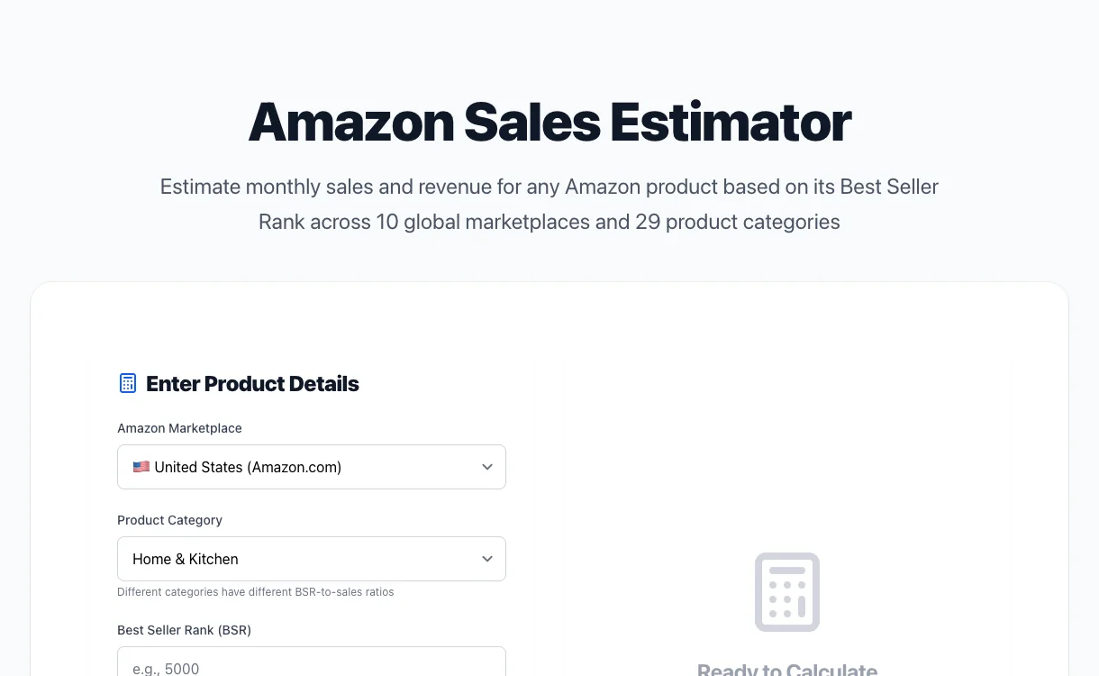 Amazon Sales Estimator